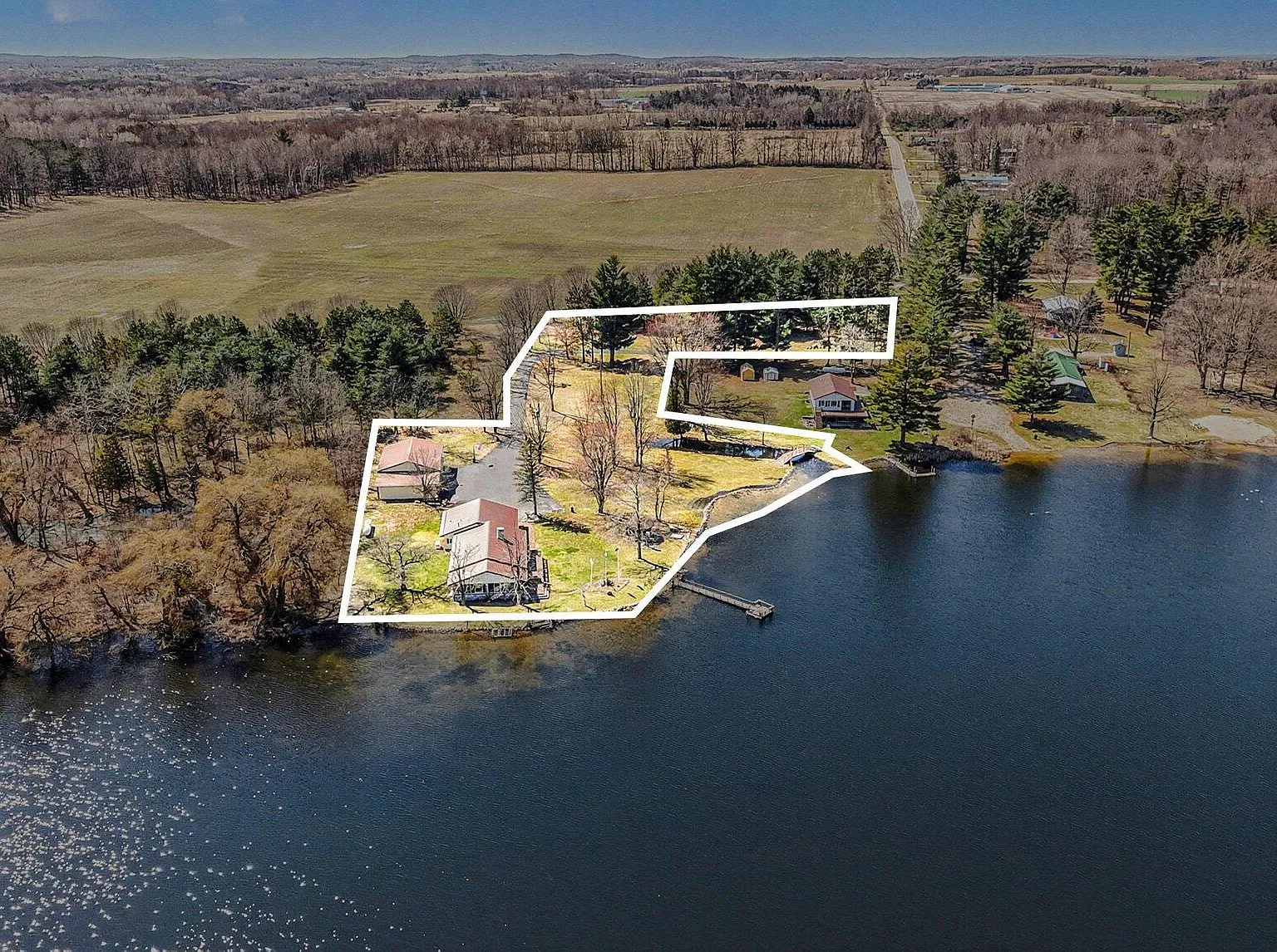 500 Feet of Private Shoreline on Halls Lake in Remus